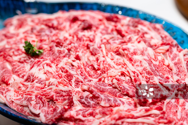 美国安格斯雪花牛肉  肥牛 鲜切牛肉 菜单图片素材