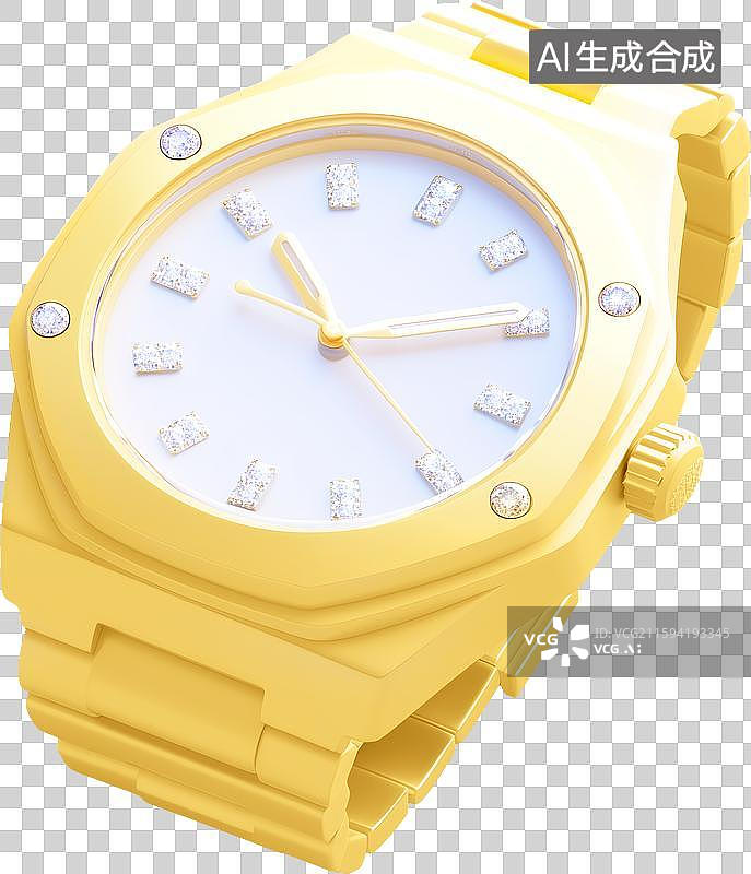 【AI数字艺术】镶满钻石的手表图片素材