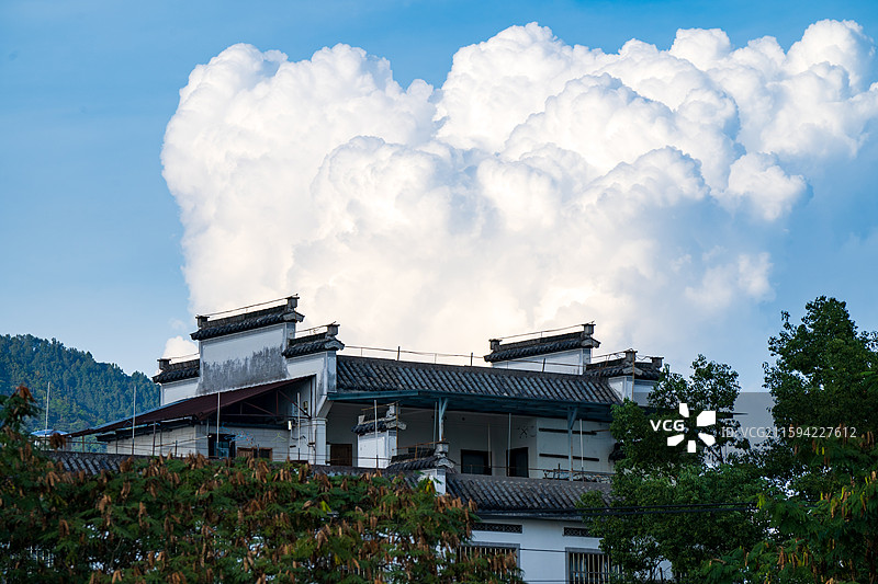 安徽皖南黟县碧山村自然田园风光图片素材