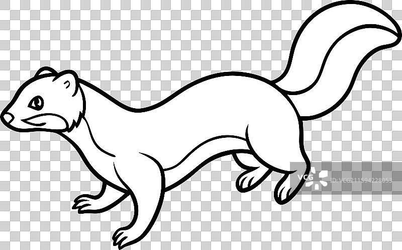 肉桂色雪貂啮齿动物跳跃图标图片素材