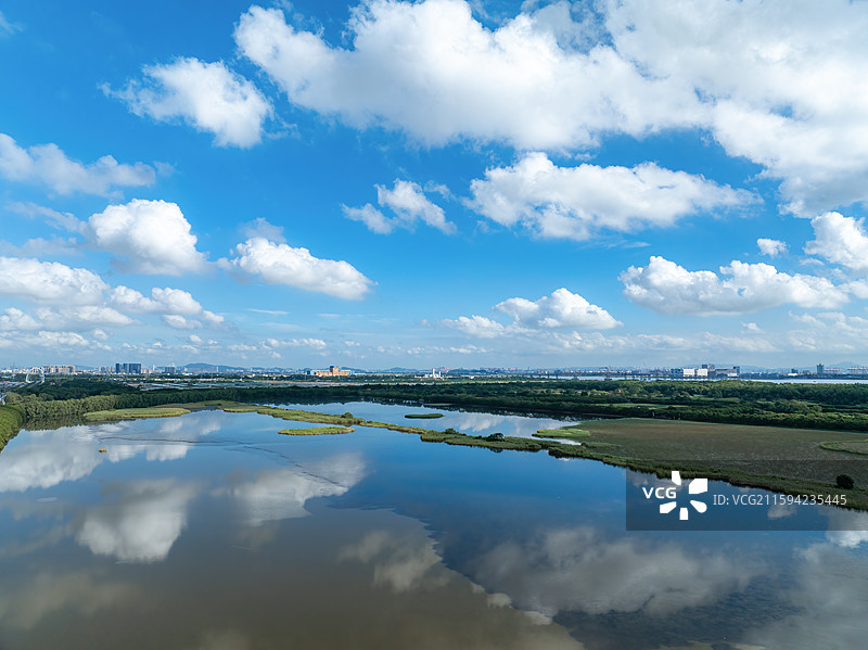 南沙湿地公园天空之境图片素材