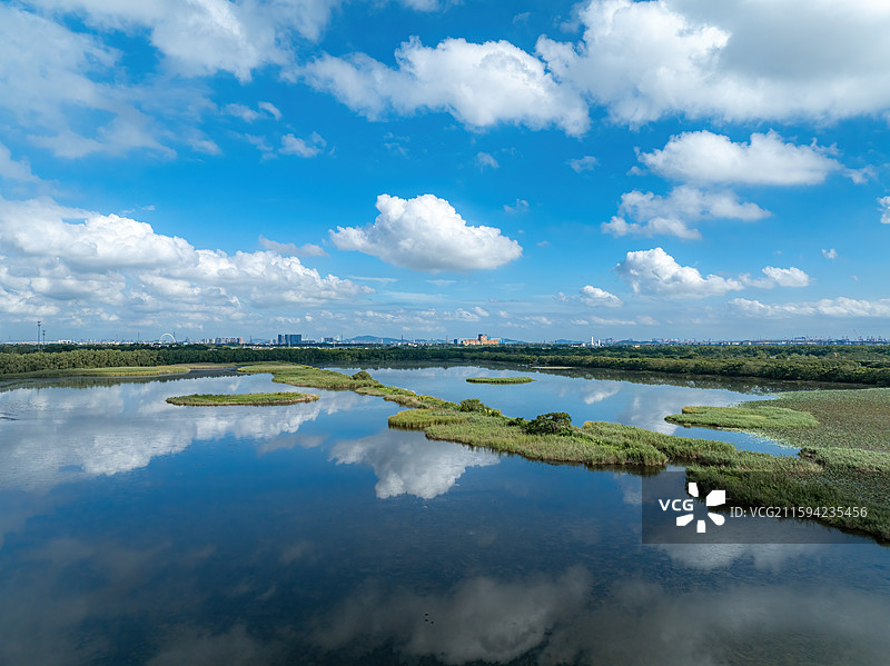 南沙湿地公园天空之境图片素材