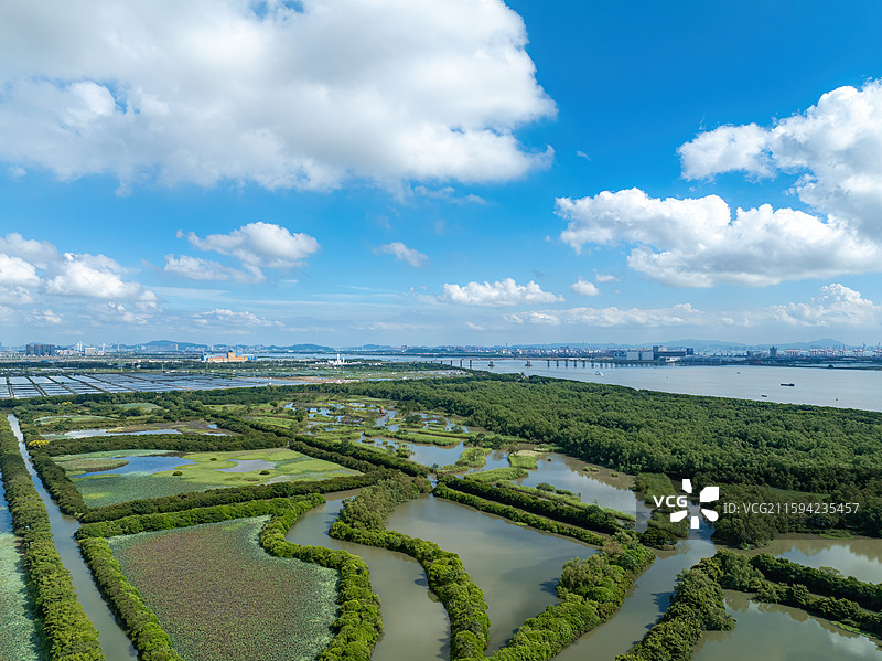 南沙湿地公园天空之境图片素材