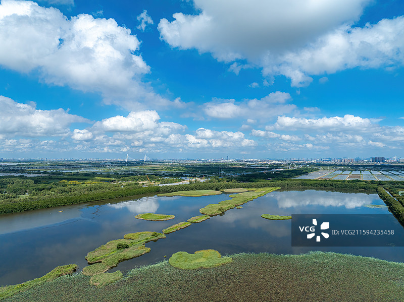 南沙湿地公园天空之境图片素材
