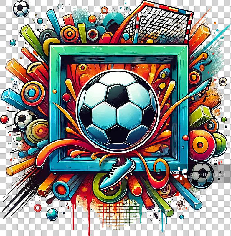 色彩鲜艳的抽象涂鸦风格方形边框图片素材