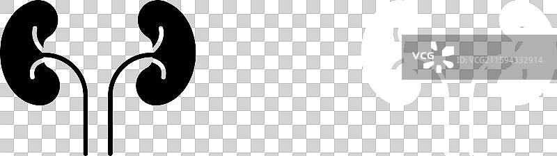 肾脏图标，轮廓，标志，符号集图片素材