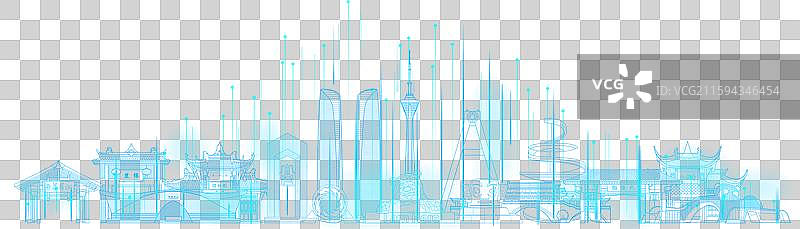 数字成都城市科技风互联网人工智能智慧未来熊猫塔双子塔天府广场立交桥环球中心锦里大熊猫基地免扣图片素材