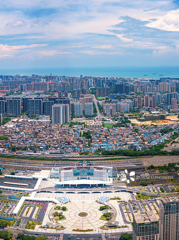 广西北海市区全貌北海站图片素材