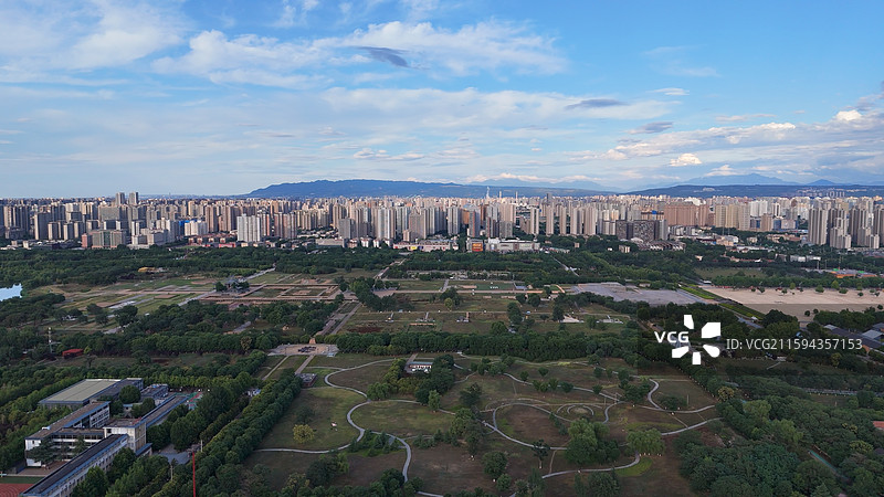 西安 大明宫国家遗址公园 航拍图片素材