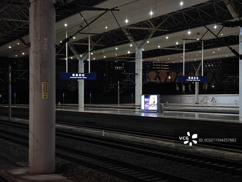 南昌西站站台图片素材