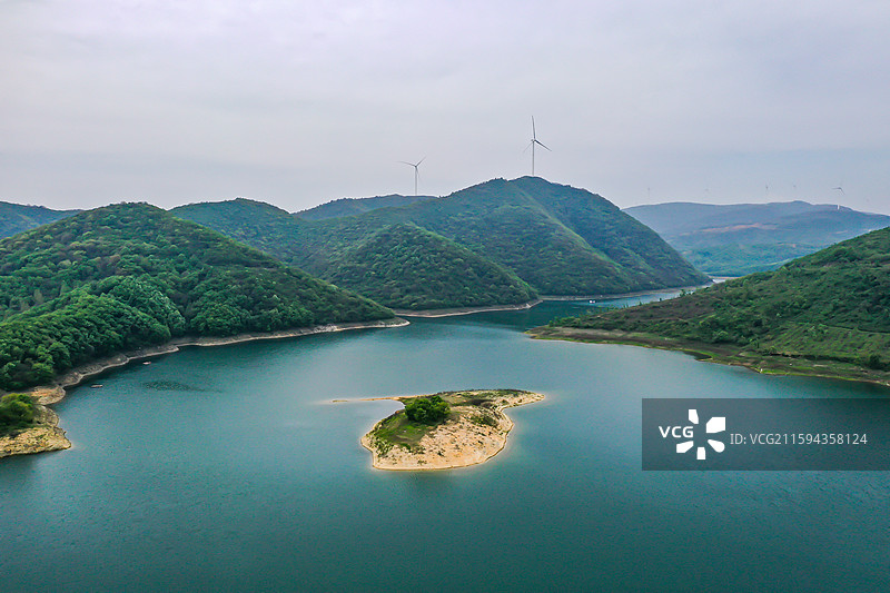 湖北钟祥北山水库山水景色图片素材