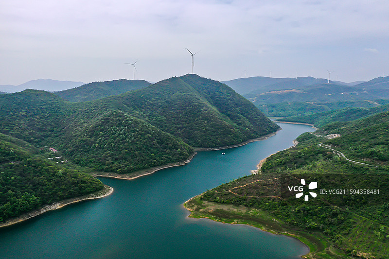 湖北钟祥北山水库山水景色图片素材