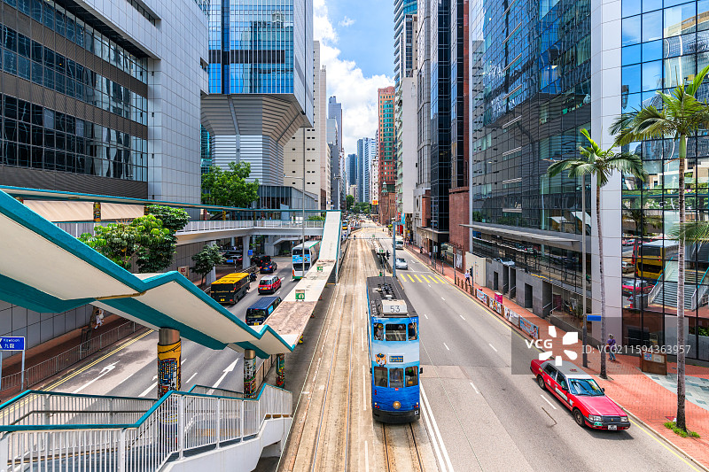 香港街景 轩尼诗道 叮叮车 有轨电车图片素材