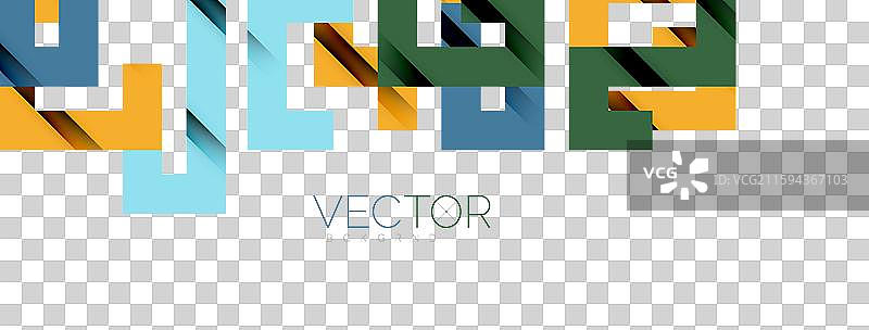 彩色弯曲线条，带有阴影纹理效果图片素材