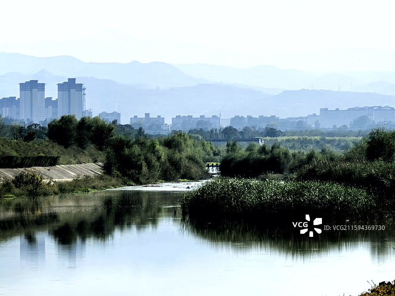 河南三门峡灵宝的山水美景图片素材