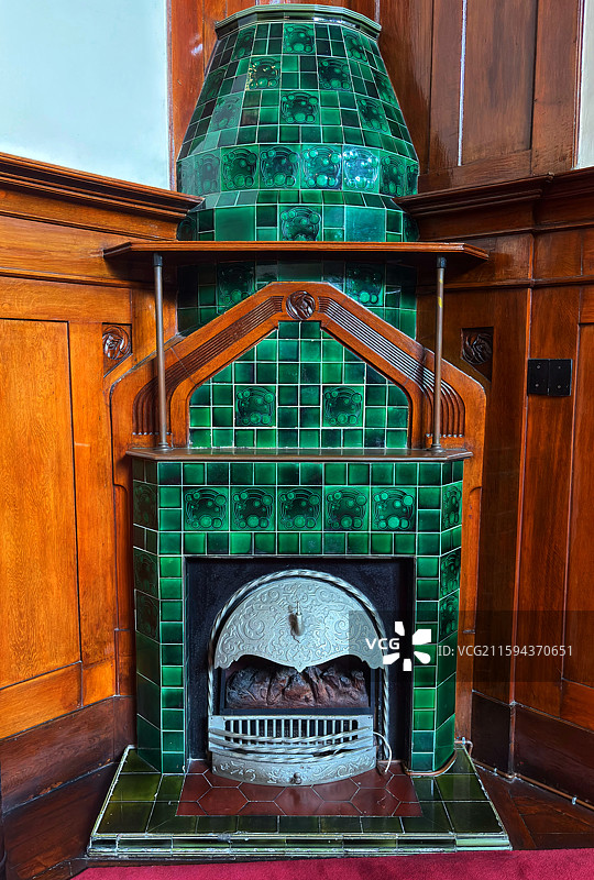 青岛德国总督楼旧址国家文物建筑｜初秋晴日德式官邸（红瓦坡度／石砌接缝）｜建筑数字资产库图片素材