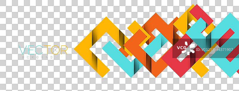 彩色弯曲线条，带有阴影纹理效果图片素材