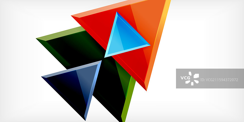 三角形玻璃形状几何抽象图片素材