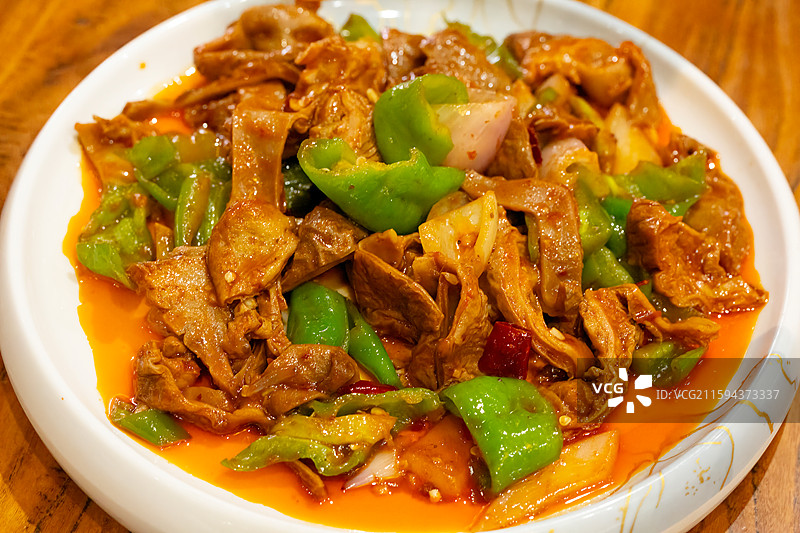 美食之爆炒驴板肠图片素材