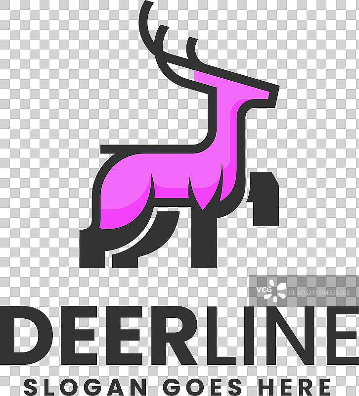 简约风格的鹿形Logo吉祥物图片素材