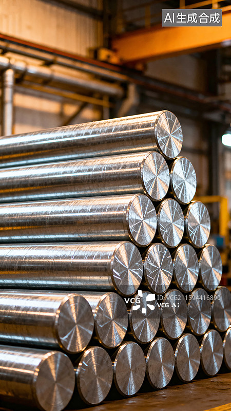 【AI数字艺术】金属管件工业生产场景图片素材