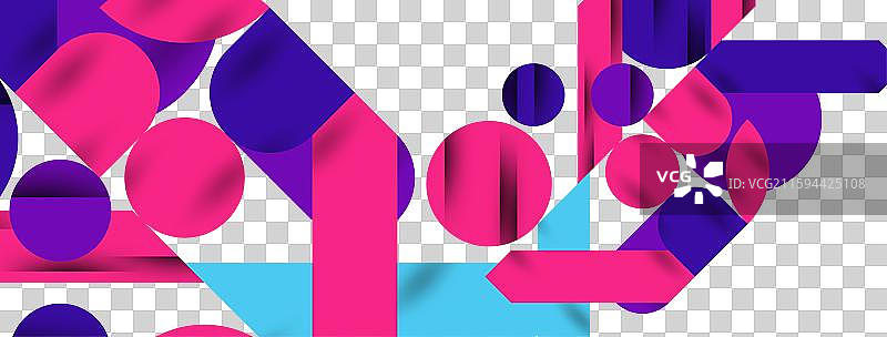 多彩的、简单的、动态的几何圆形图片素材