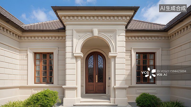 【AI数字艺术】欧式建筑入口典雅大气图片素材