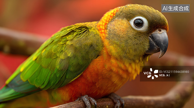 【AI数字艺术】鹦鹉的特写图片素材