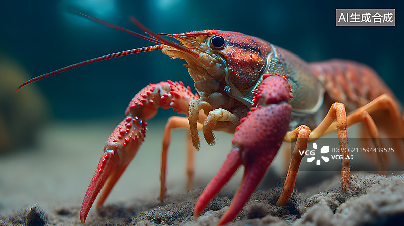 【AI数字艺术】小龙虾特写图片素材