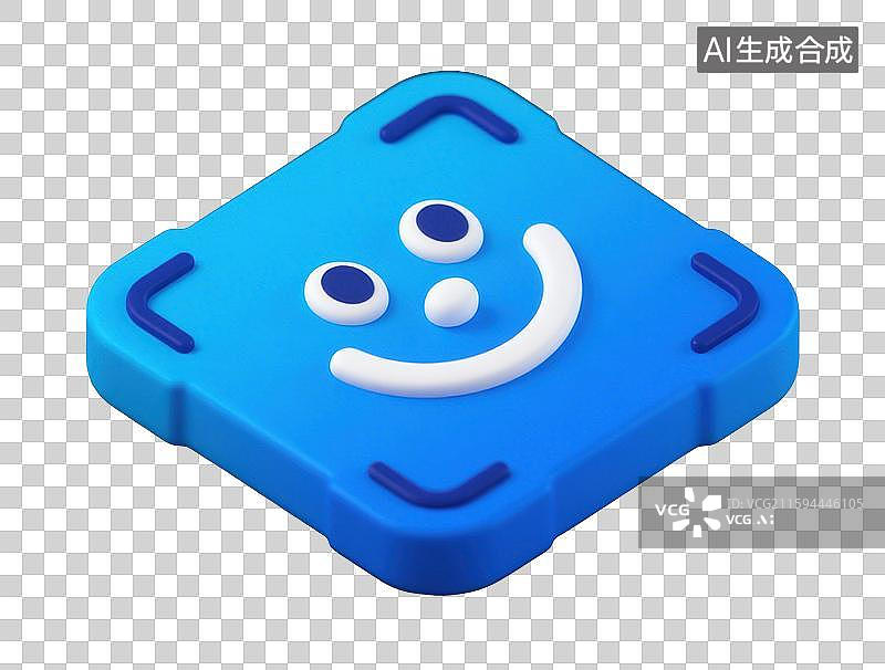 【AI数字艺术】3D三维智能科技人脸面部识别人脸扫描图标元素图片素材