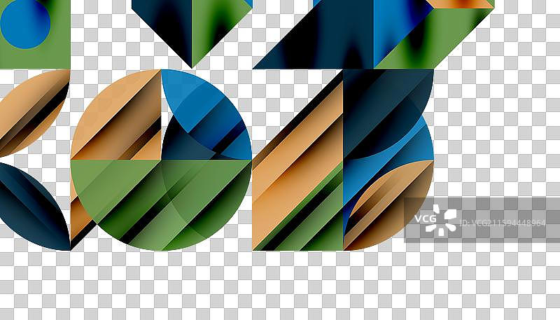 新孟菲斯几何圆形图案图片素材