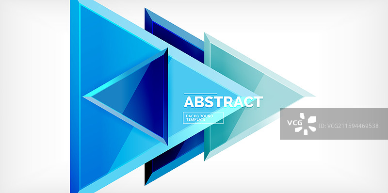 抽象背景-彩色3D三角形图片素材