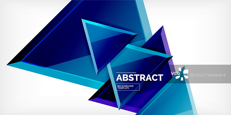 三角形玻璃几何抽象形状图片素材