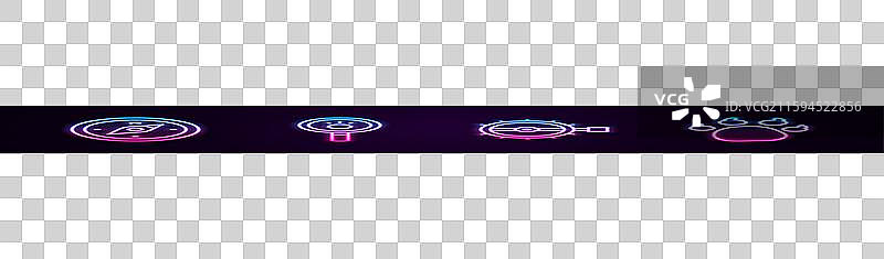 罗盘、爪印、搜索陷阱、狩猎和一套工具图片素材
