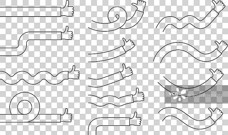 竖起大拇指的手势图片素材