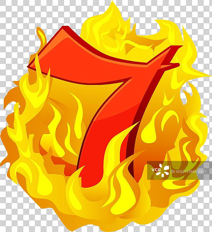 7个赌场概念火焰标志设计元素符号图片素材