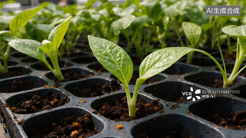 【AI数字艺术】幼苗生长图片素材