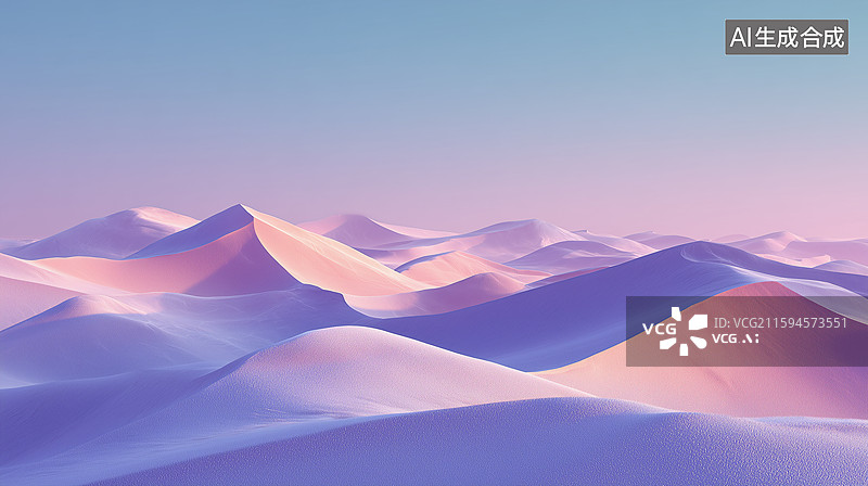 【AI数字艺术】超现实粉紫沙丘景观图片素材