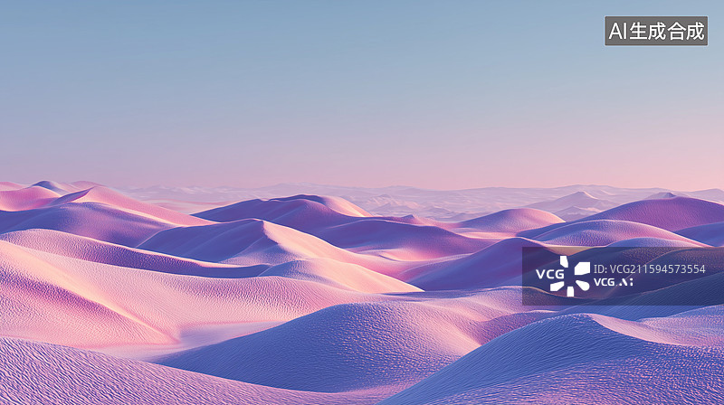【AI数字艺术】超现实粉紫沙丘景观图片素材