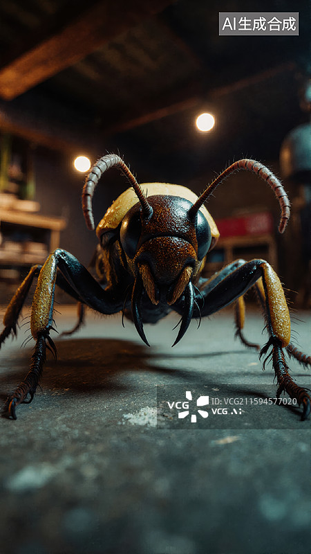 【AI数字艺术】巨蜂特写图片素材