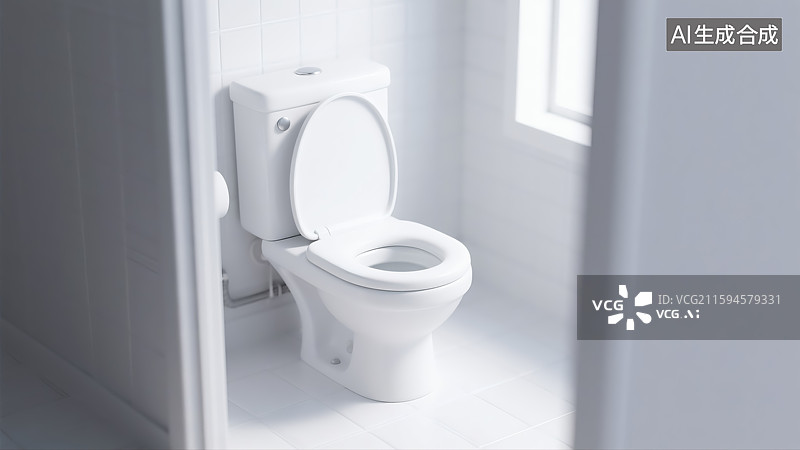 【AI数字艺术】干净的卫生间马桶图片素材