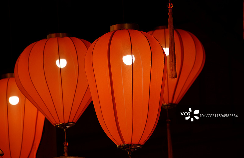 佛山岭南新天地中秋花灯节，国庆节中秋节元旦新年春节元宵节等传统花灯灯笼图片素材
