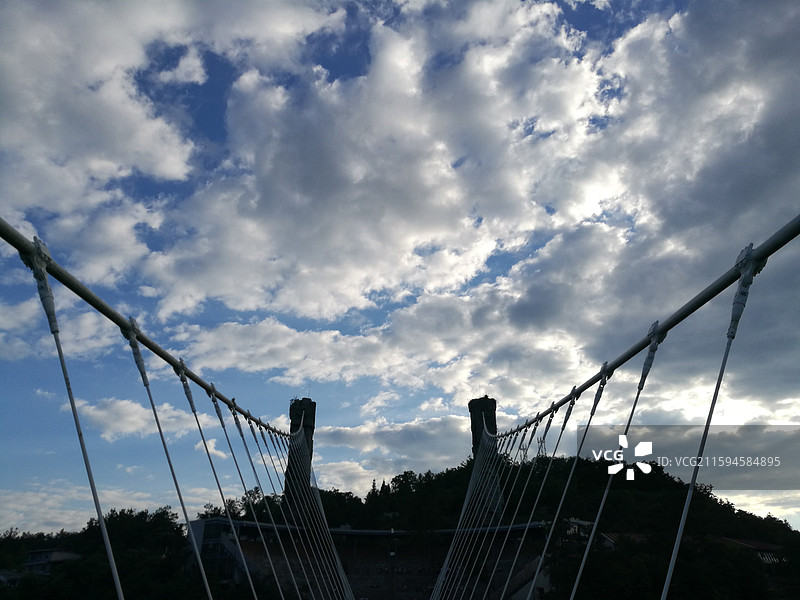 湖南省张家界市慈利县大峡谷景区玻璃桥图片素材