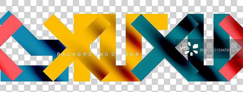 多彩的方块线条，极简抽象图片素材