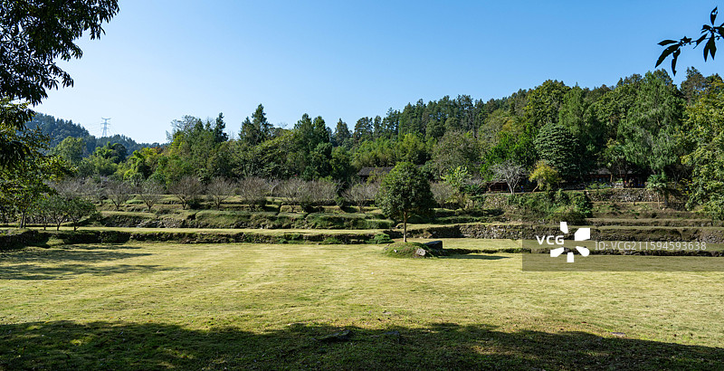 界文化遗产湖北咸丰县唐崖土司城址重要文物图片素材