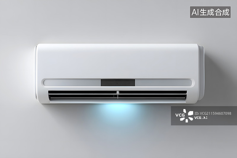 【AI数字艺术】白色背景上一台空调图片素材