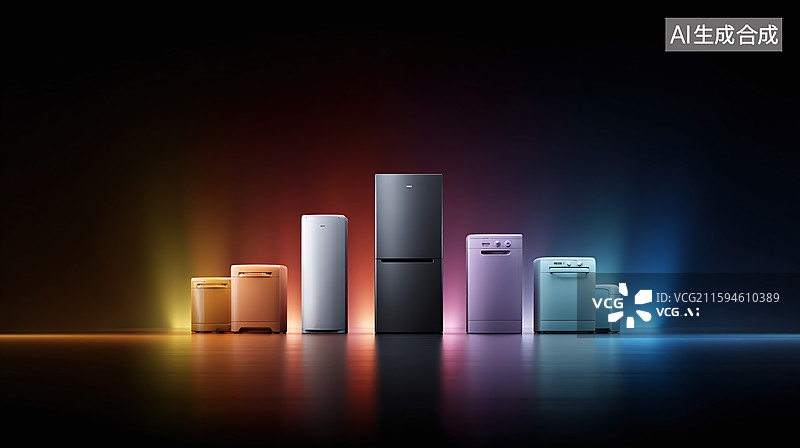【AI数字艺术】家电电商促销背景图图片素材