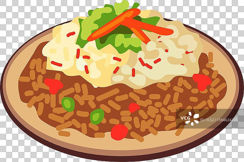 炸饭，孤立图片素材