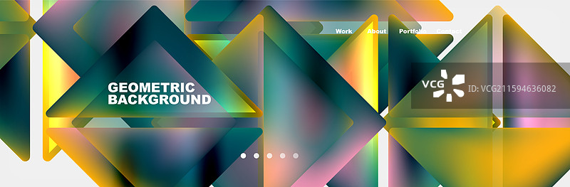 明亮流体渐变三角形构图图片素材