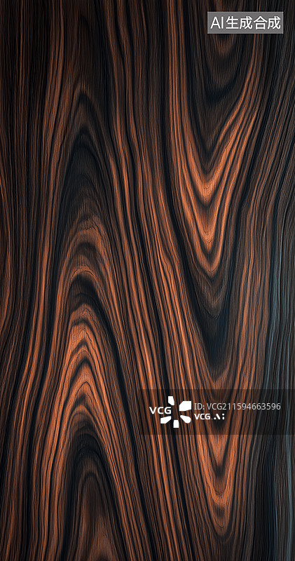 【AI数字艺术】深色木纹纹理背景图片素材